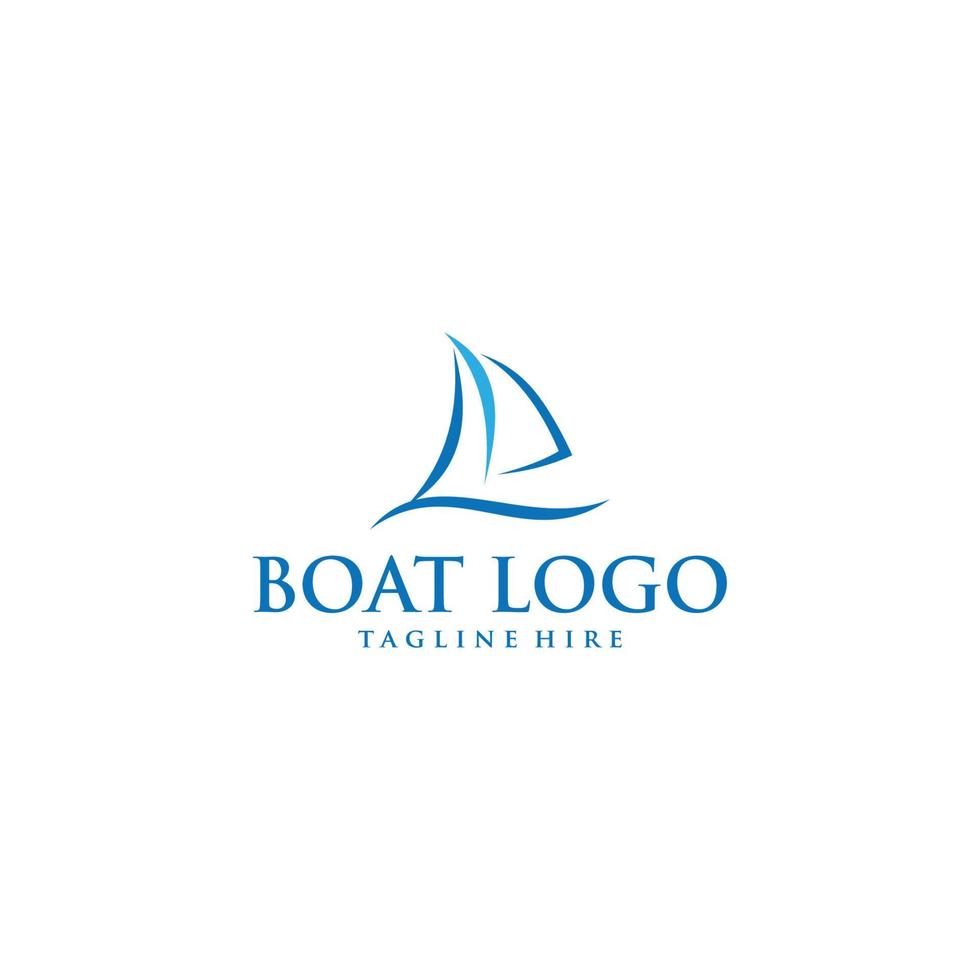 Boat Logo Design Template Vector Graphic Branding Element.