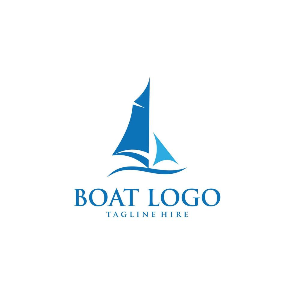 elemento de marca gráfico de vector de plantilla de diseño de logotipo de barco.