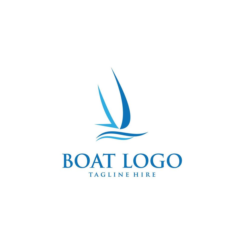 elemento de marca gráfico de vector de plantilla de diseño de logotipo de barco.
