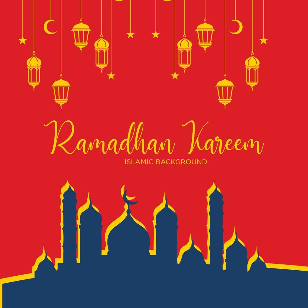 ramadhan kareem background mosque logo template vector icon symbol illustration design