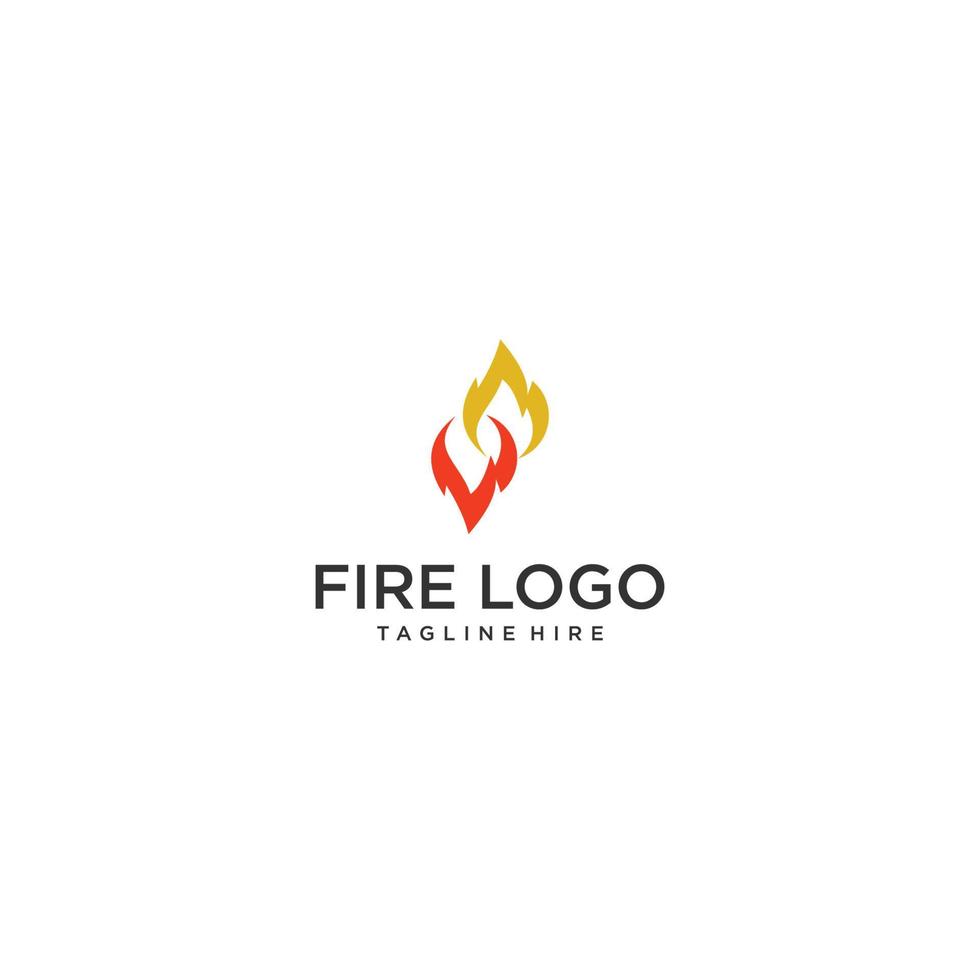 ilustración de vector de fuego de signo de fuego aislado - icono de fuego en estilo plano