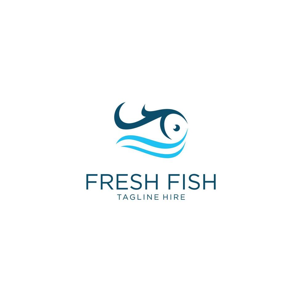 Fish logo icon vector template.