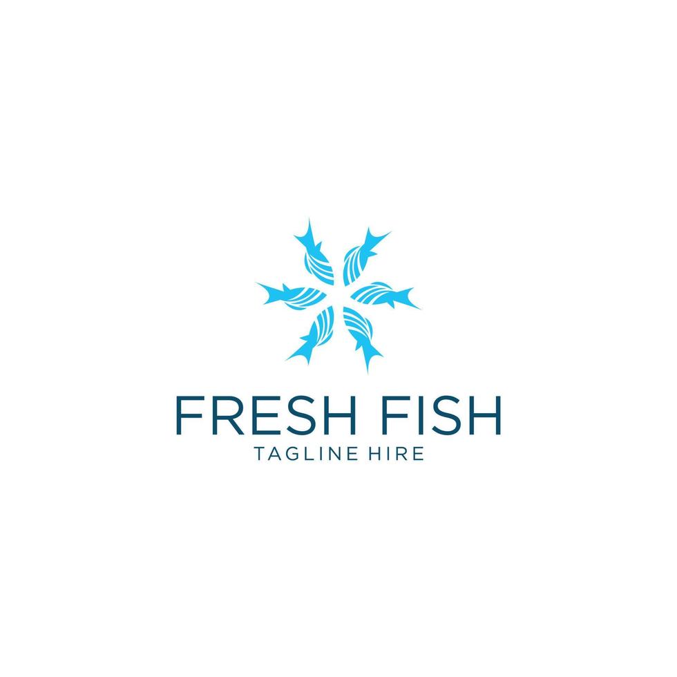 Fish logo icon vector template.