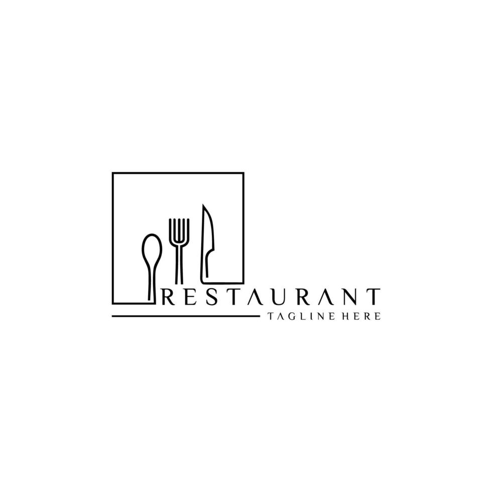 Food Logo with Spoon, Fork and knife. Restaurant Logo Design vector