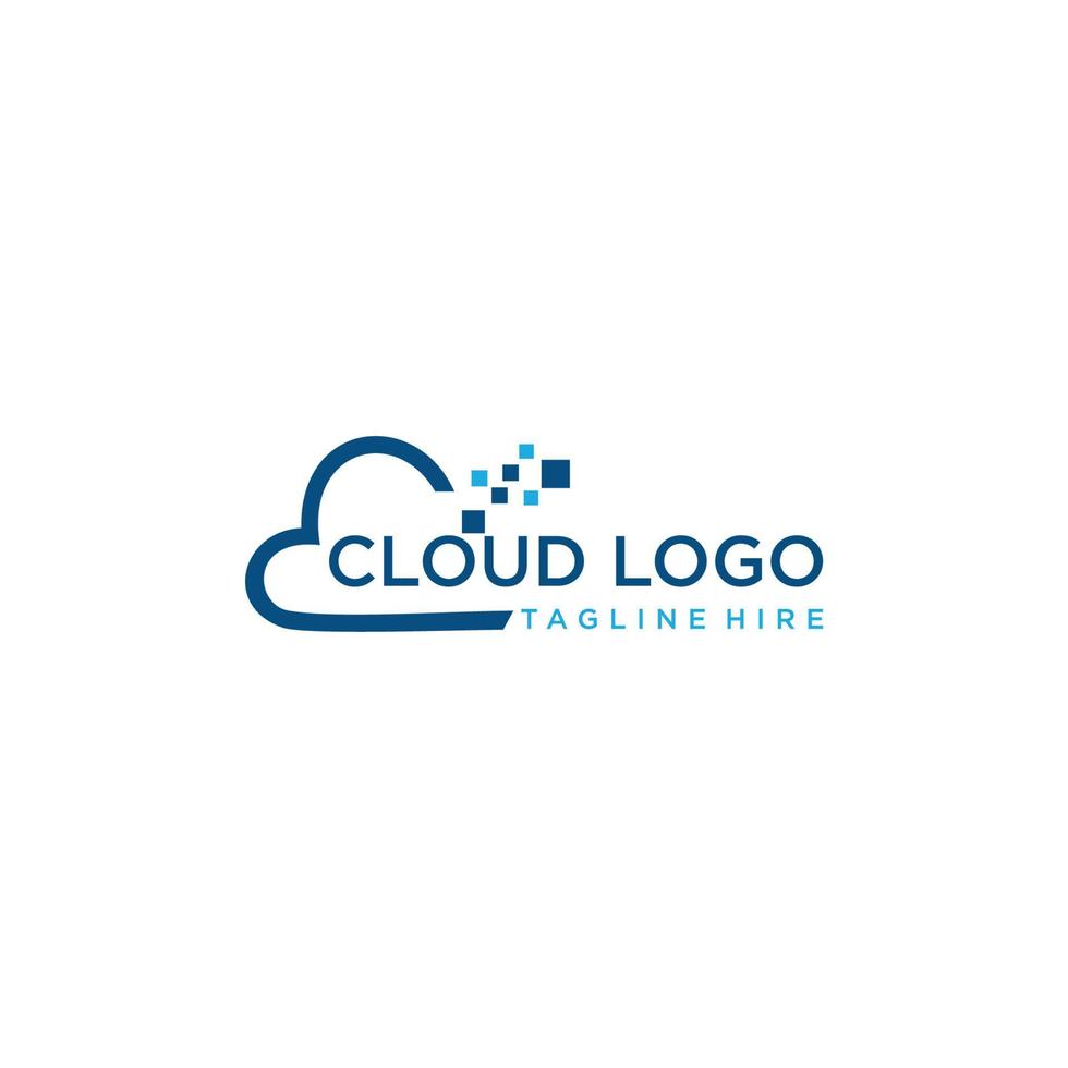 plantilla de diseño de logotipo de tecnología en la nube. ilustración vectorial vector