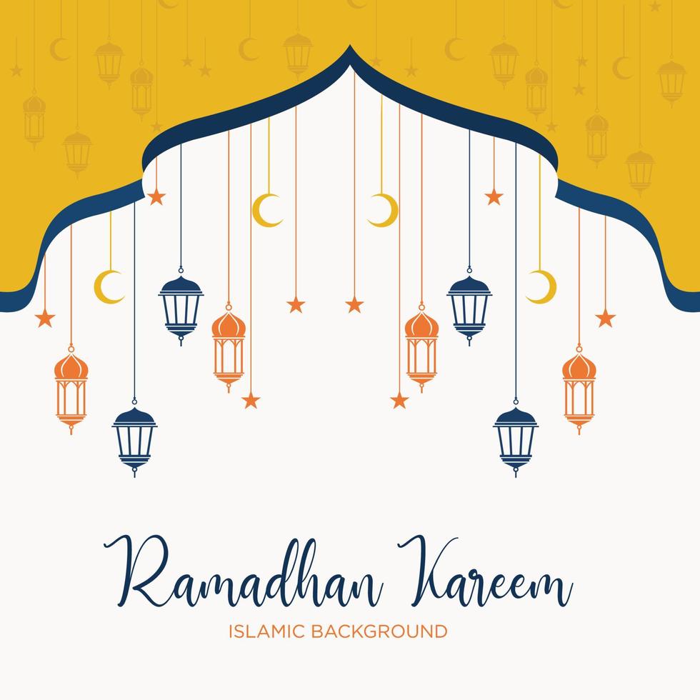 ramadhan kareem background mosque logo template vector icon symbol illustration design