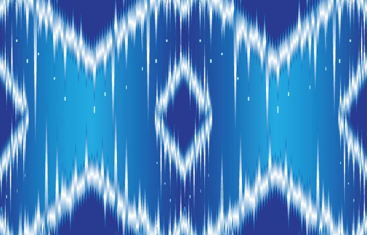 Ikat tribal seamless pattern. Ethnic Aztec fabric carpet mandala ornament native boho chevron textile. Geometric African American oriental tranditional. Abstract embroidery background. vector