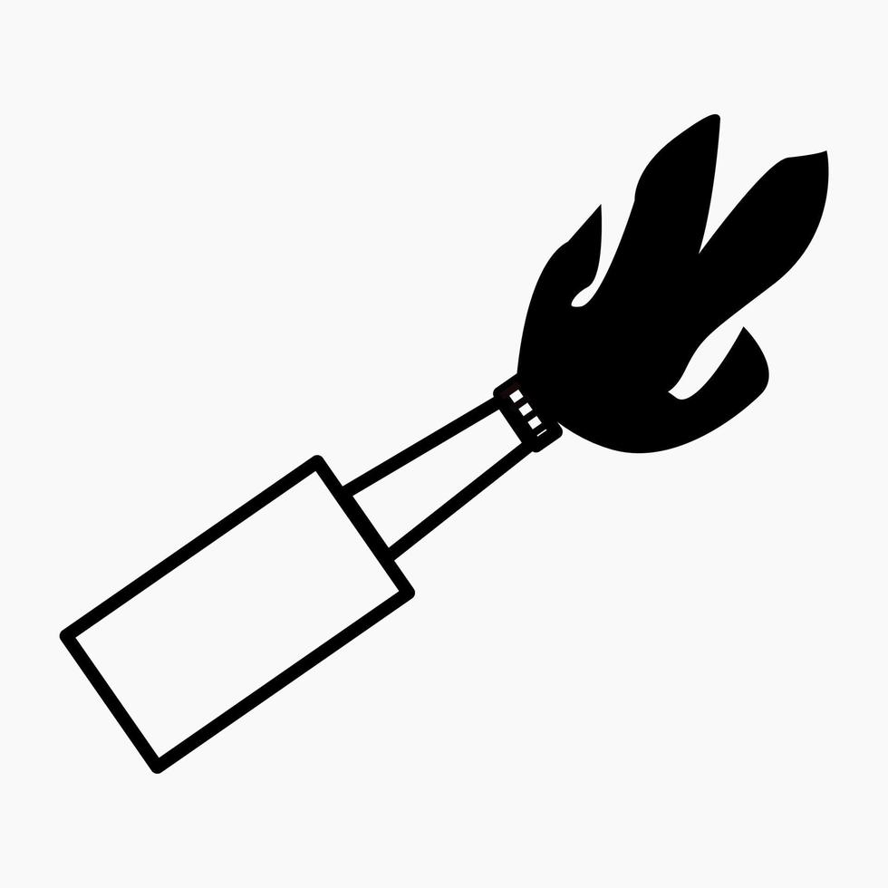 vector de símbolo de icono de cóctel molotov