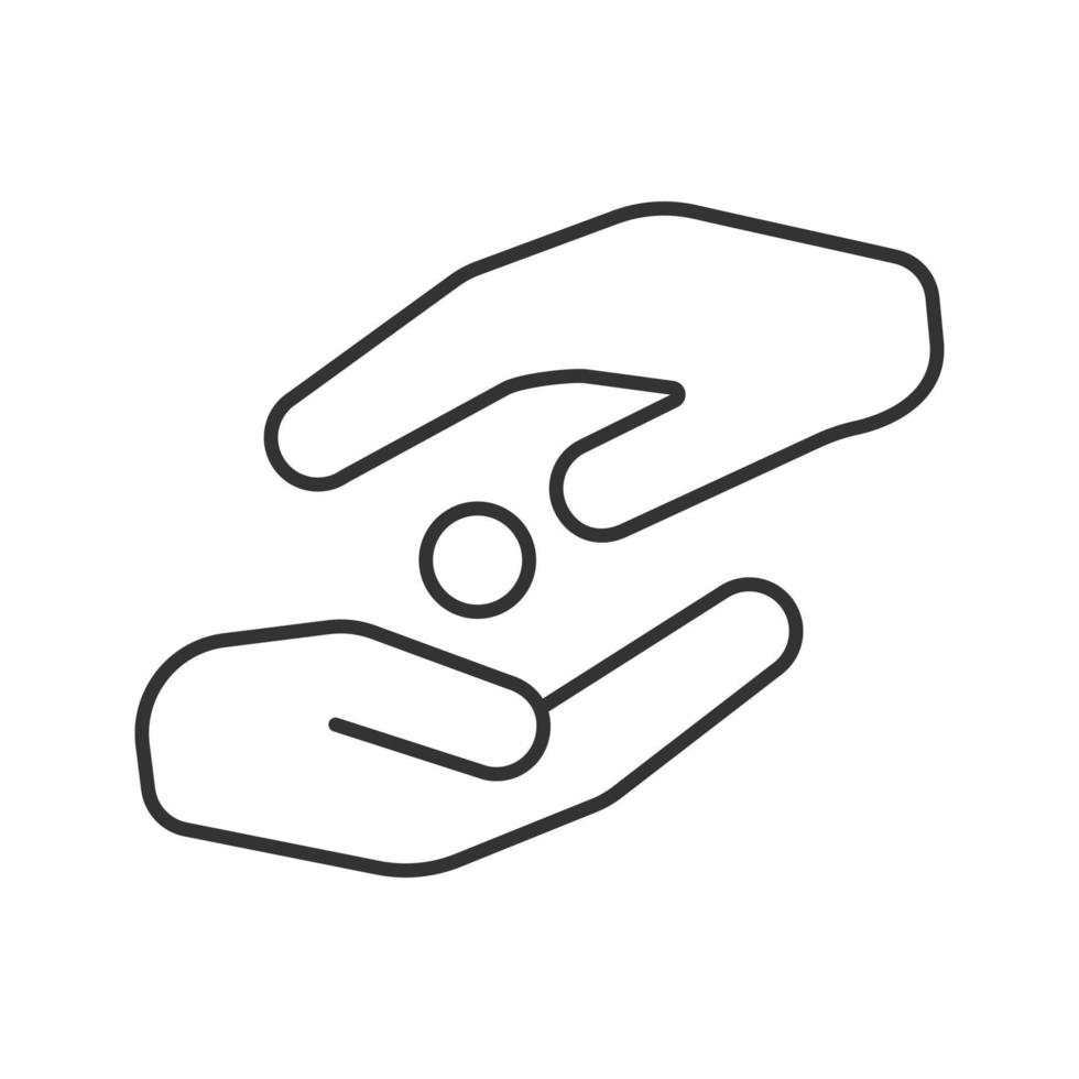 Islamic zakat linear icon. Thin line illustration. Donation. Alms-giving. Contour symbol. Vector isolated outline drawing