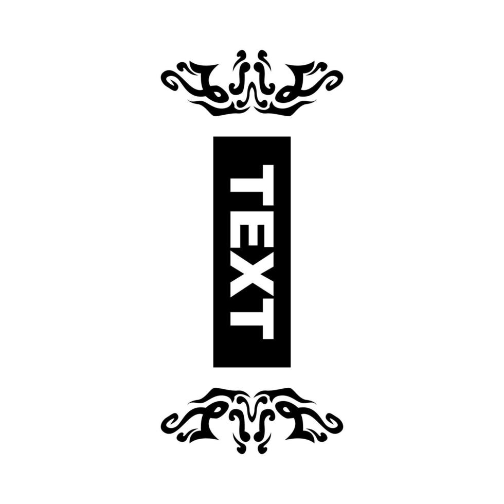 Vertical text with ornament, ornament design vector