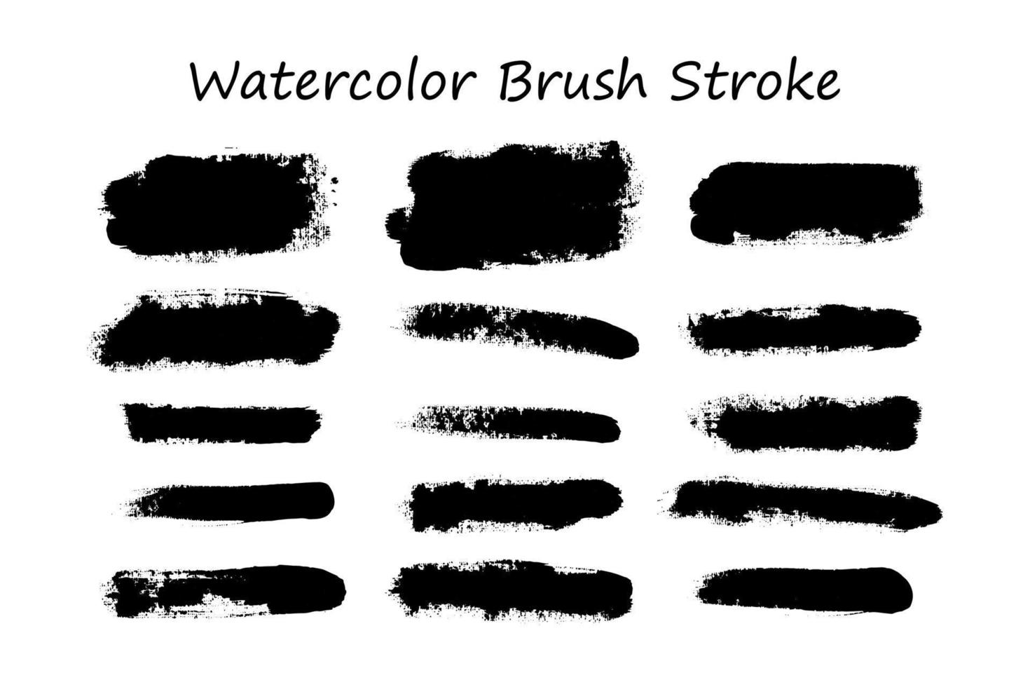 Watercolor vector brush strokes collection, Ink painting Collection