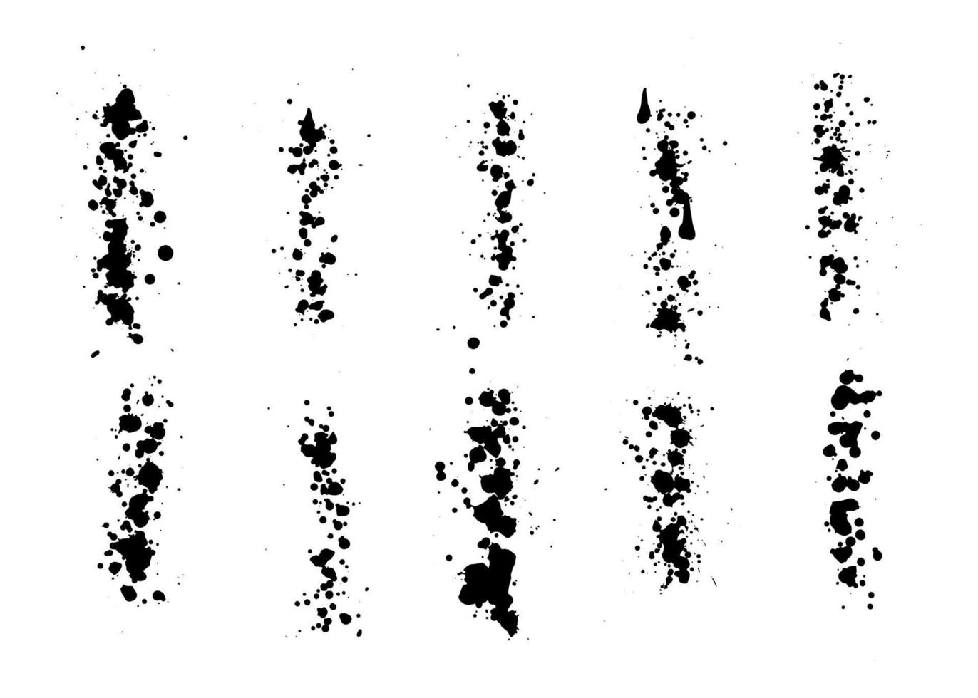Watercolor vector brush strokes collection, Ink painting Collection