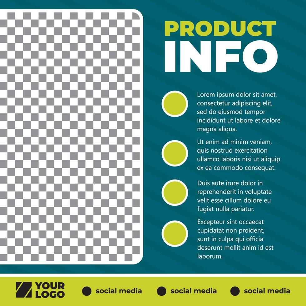 Editable template post for social media ads. web banner ads for promotion design. Suitable for product information with some text. vector