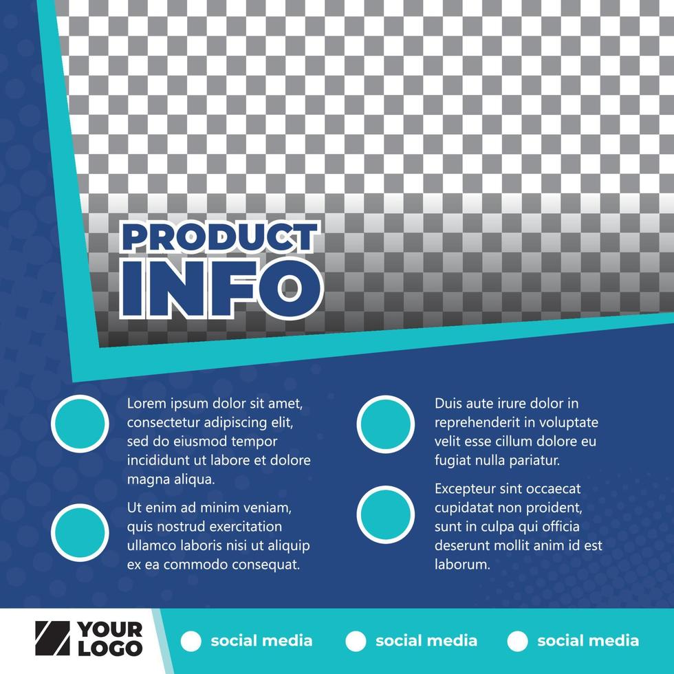 publicación de plantilla editable para anuncios en redes sociales. anuncios de banner web para diseño de promoción. conveniente para la información del producto con algún texto. vector