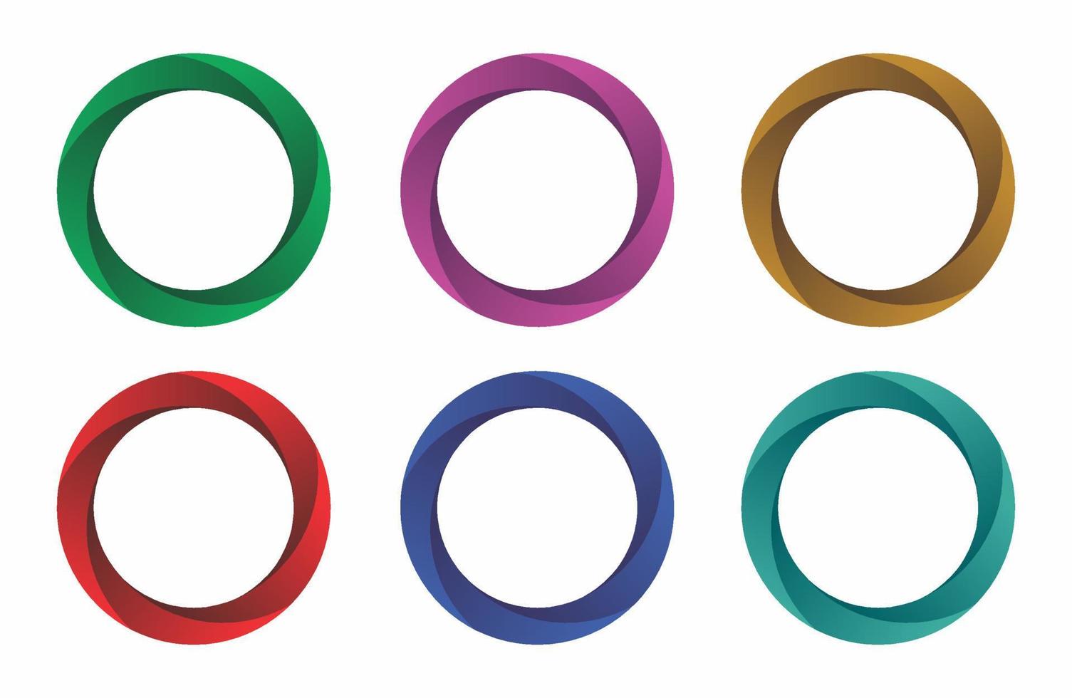 circle shape with different colors vector