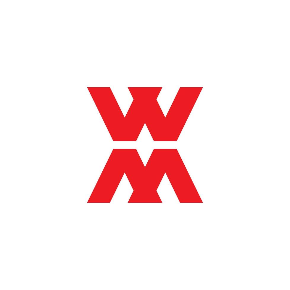 logotipo de wm geométrico vector