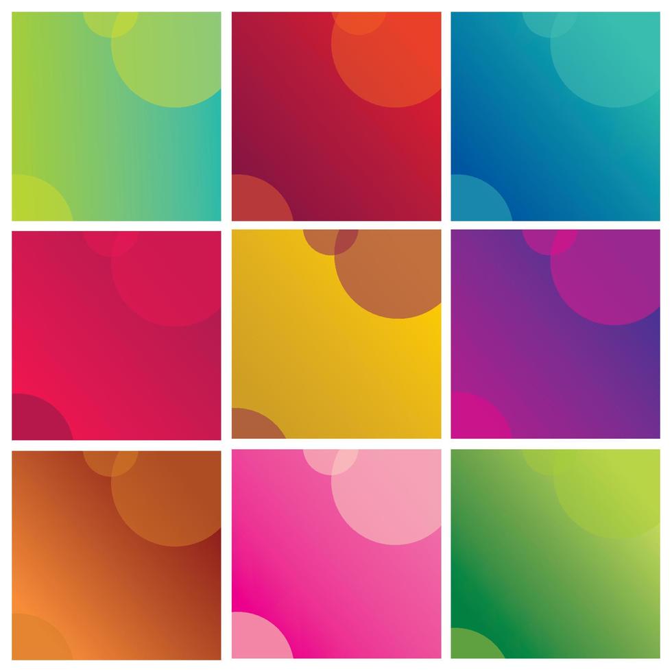 Abstract background design with various gradient color vector