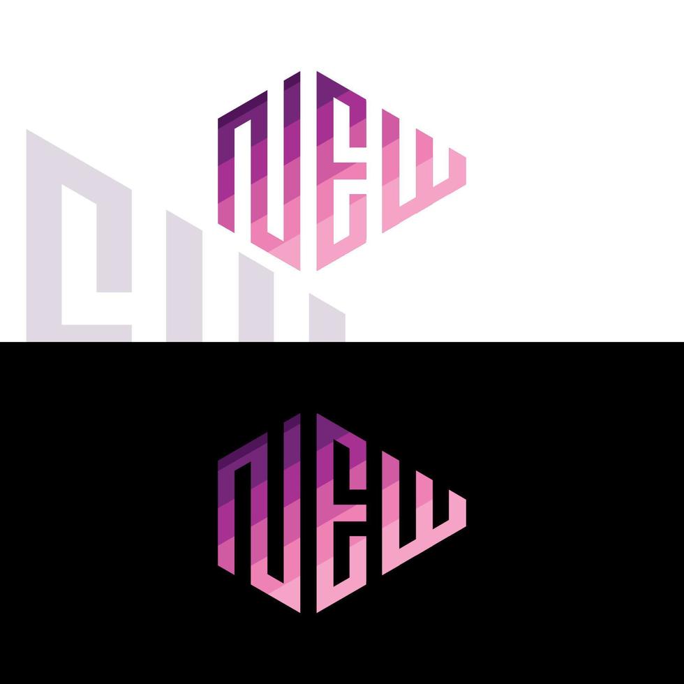 NEW geometric logo vector