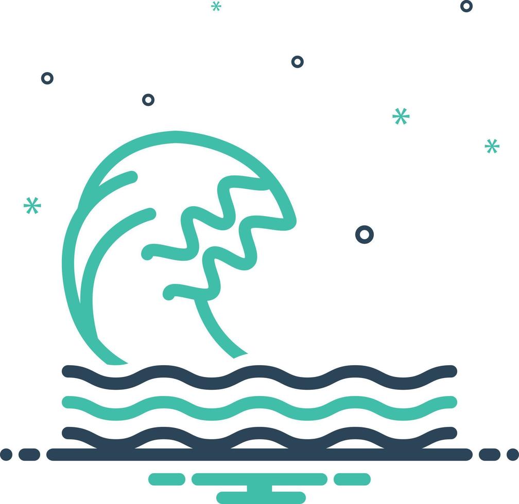 Mix icon for water wave vector
