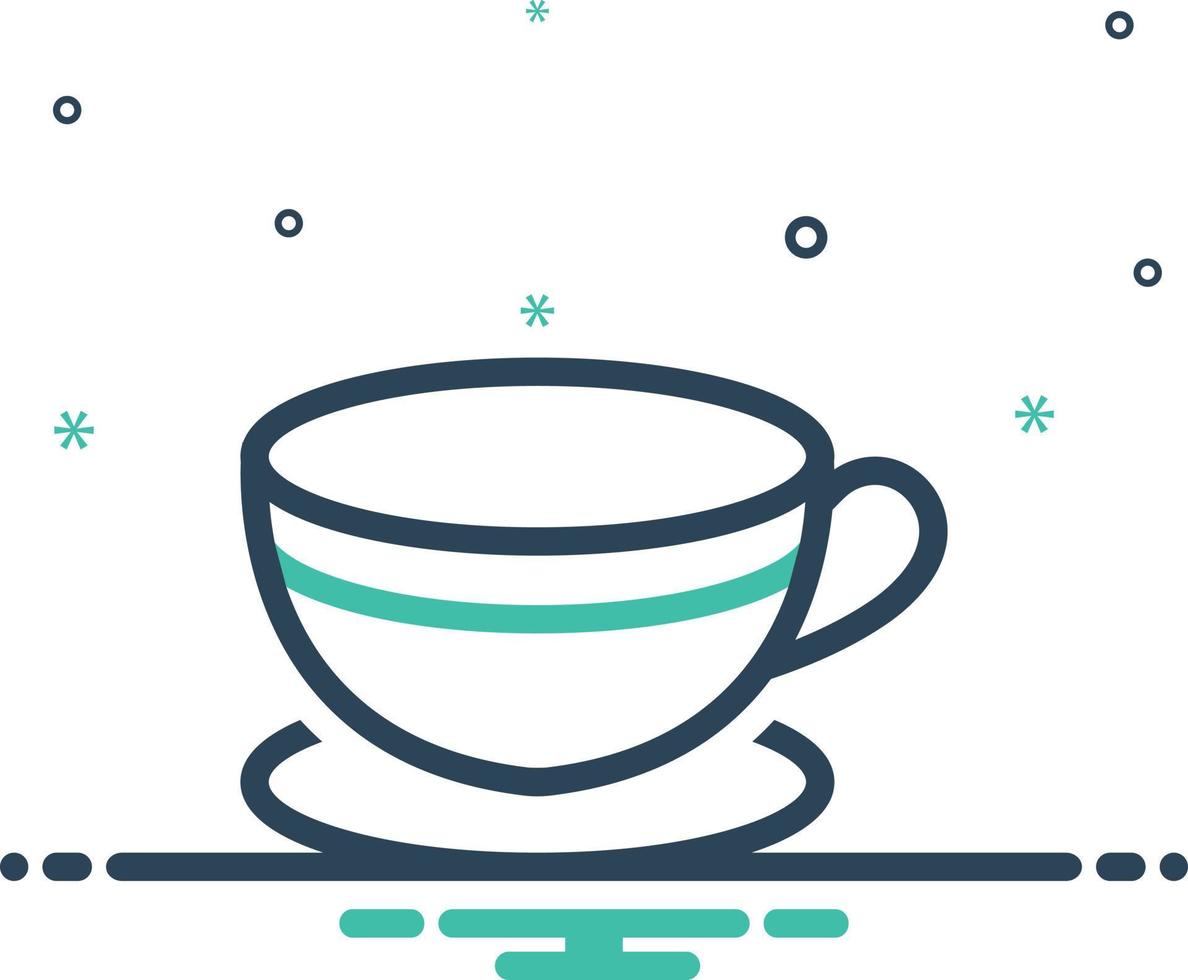 Mix icon for tea cup vector