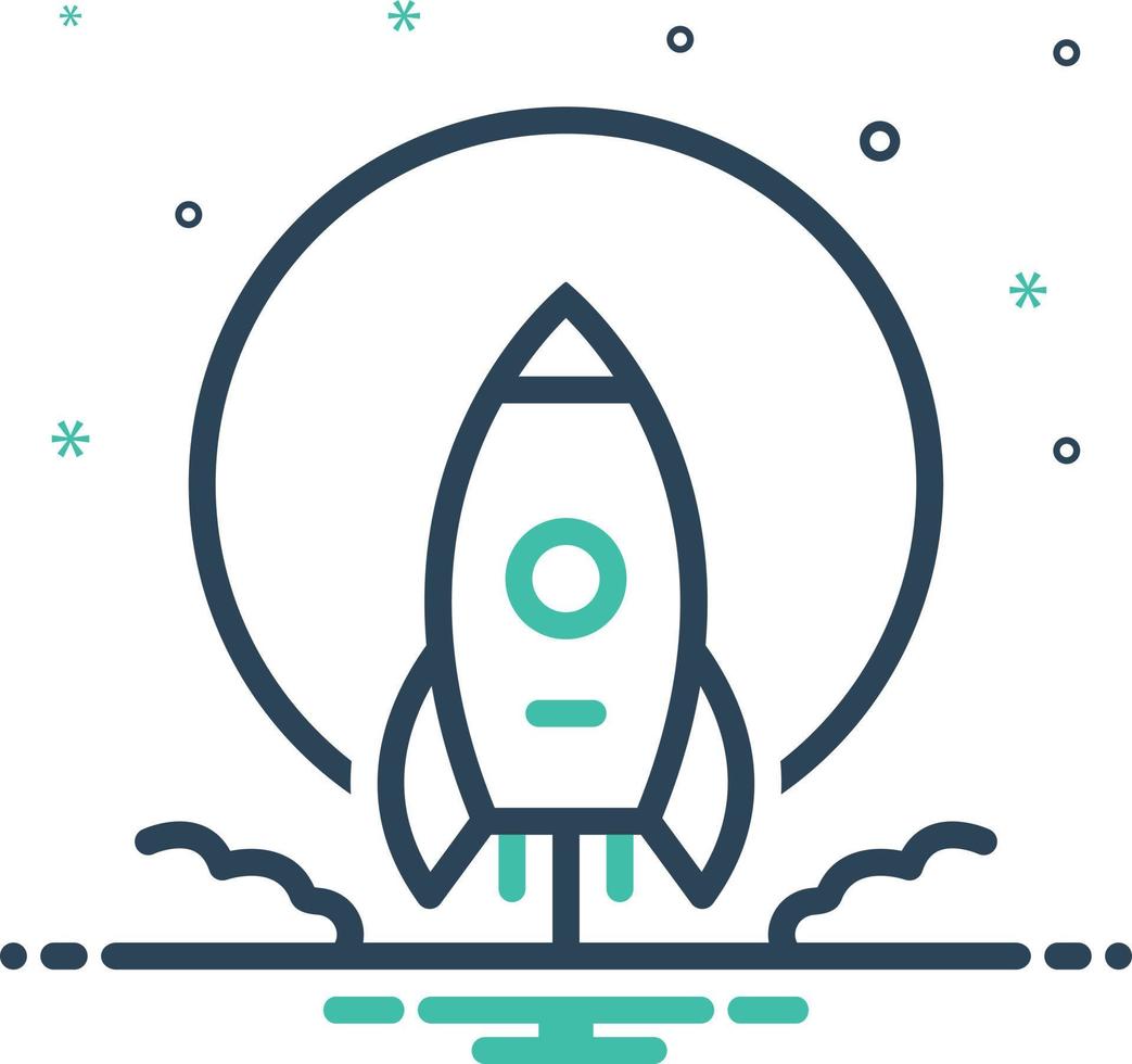 Mix icon for spaceship vector