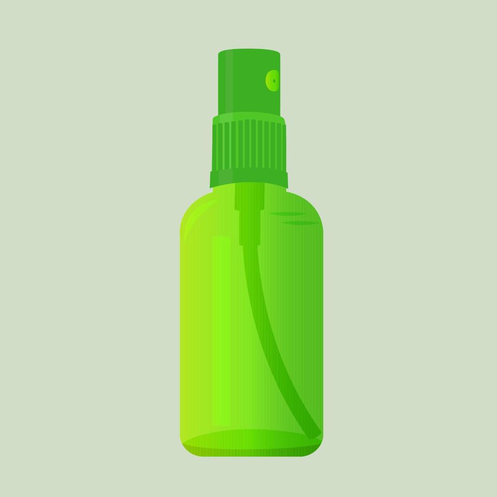 Green hand sanitizer. vector