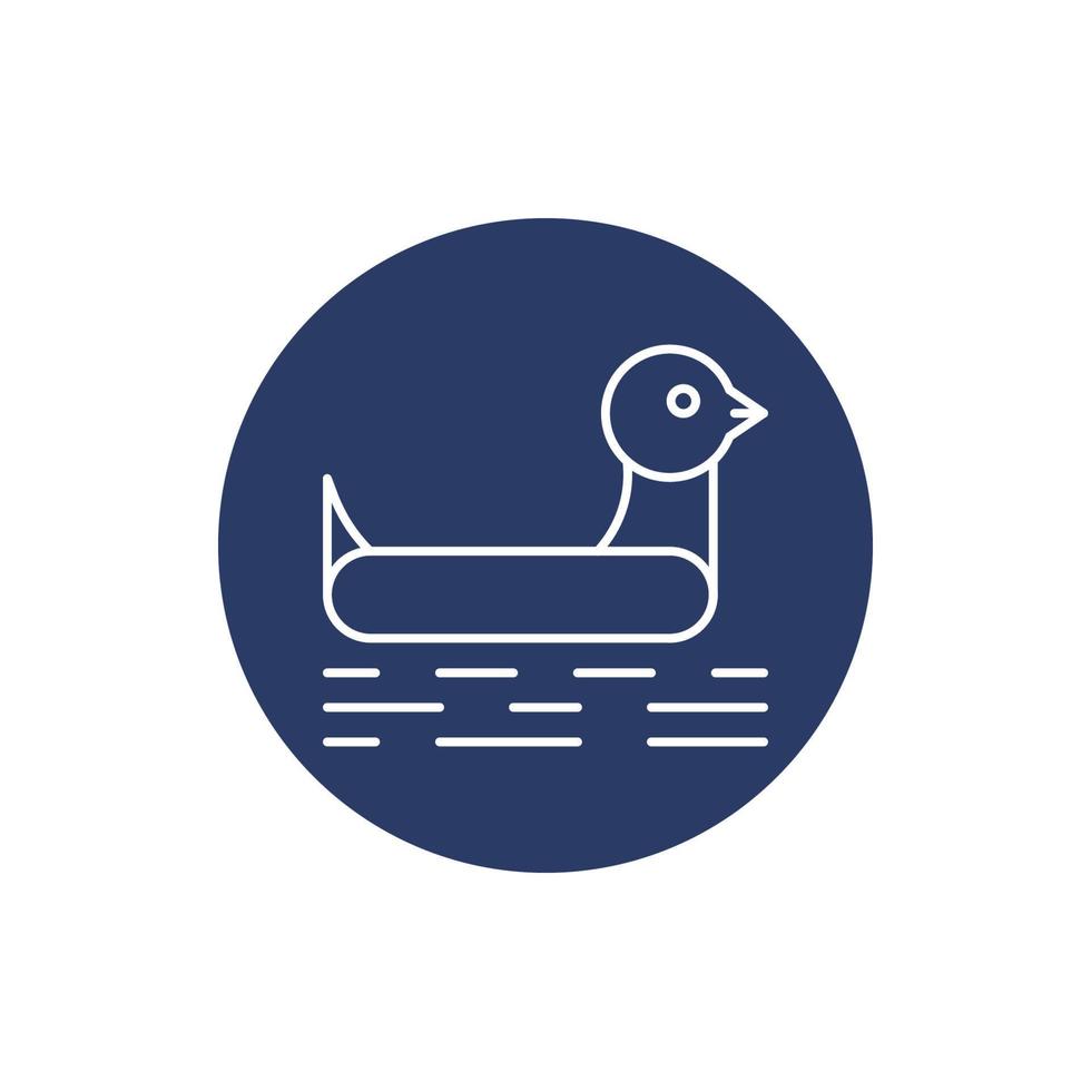 icono de juguete de pato de piscina vector