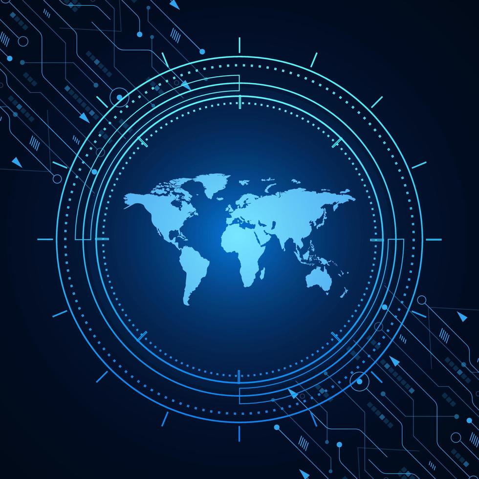 Futuristic technology abstract template , innovative virtual user interfaces , HUD , arrow speed background vector