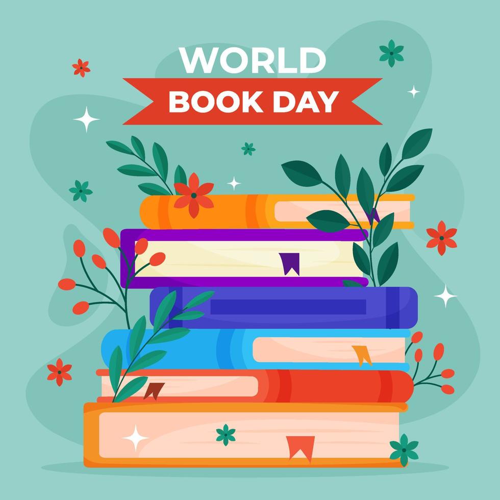World Book Day Concept 7490887 Vector Art at Vecteezy