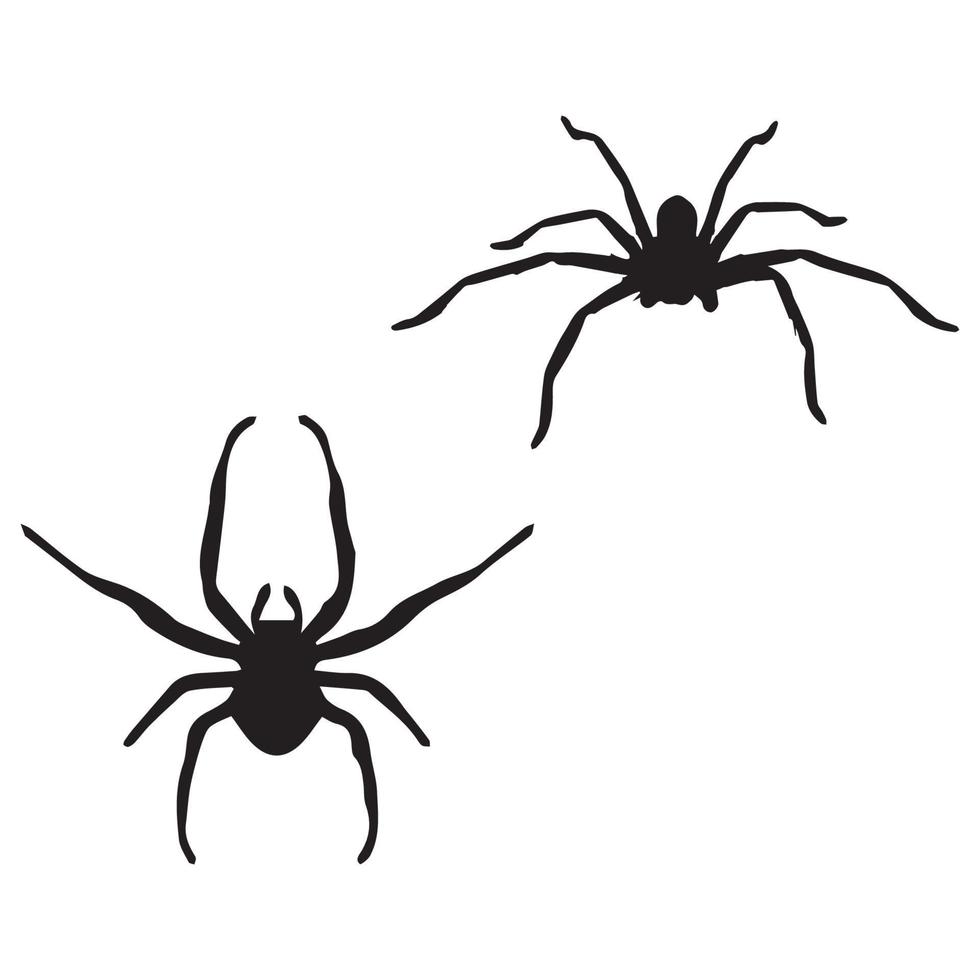 arte de silueta de araña vector