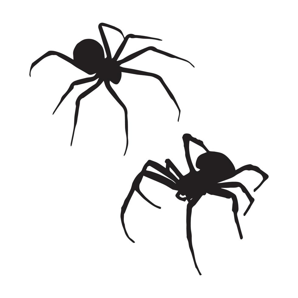 spider silhouette art vector