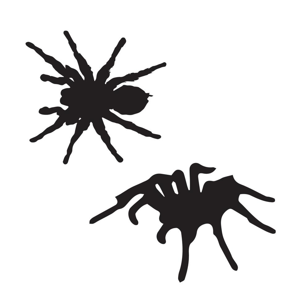 arte de silueta de araña vector