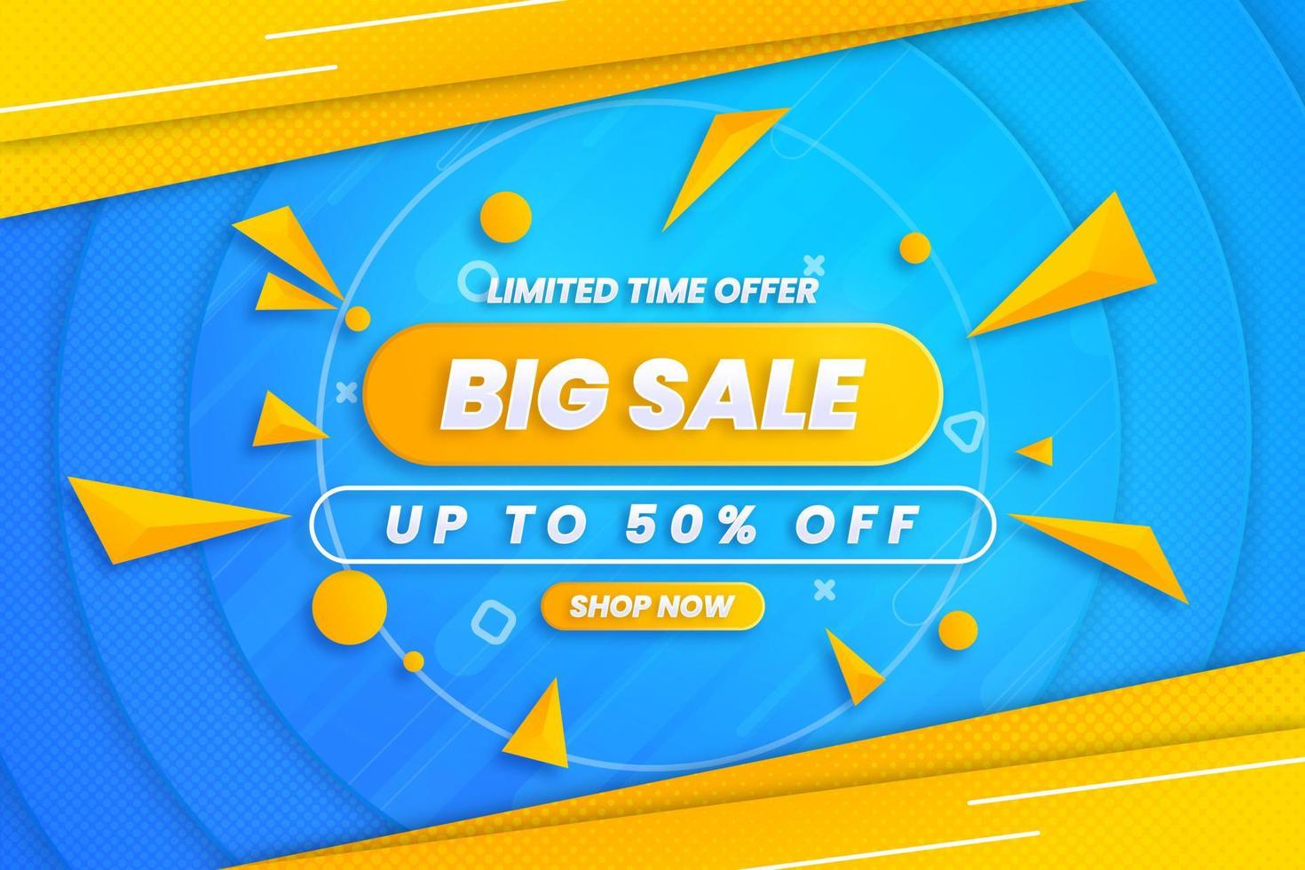 Gradient big sale background with discount vector