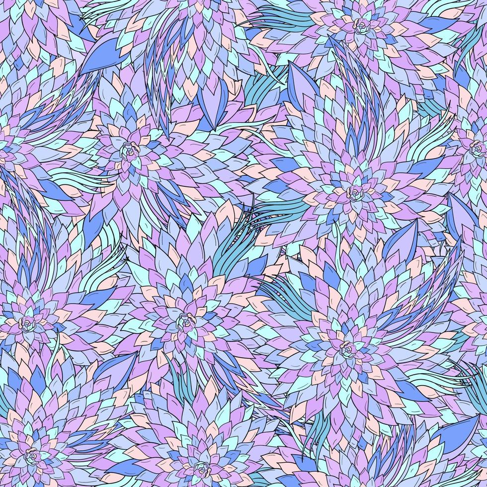 Seamless floral background with abstract patterns of peonies vector