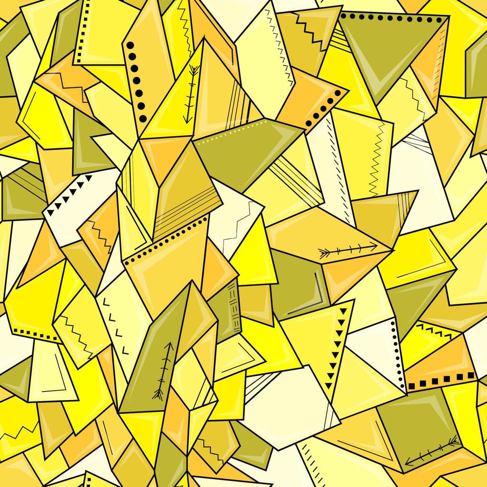 Abstract vector seamless pattern with geometric print. Mosaic pattern for wrapping paper . Wallpaper, fabric, textile.Hand drawn