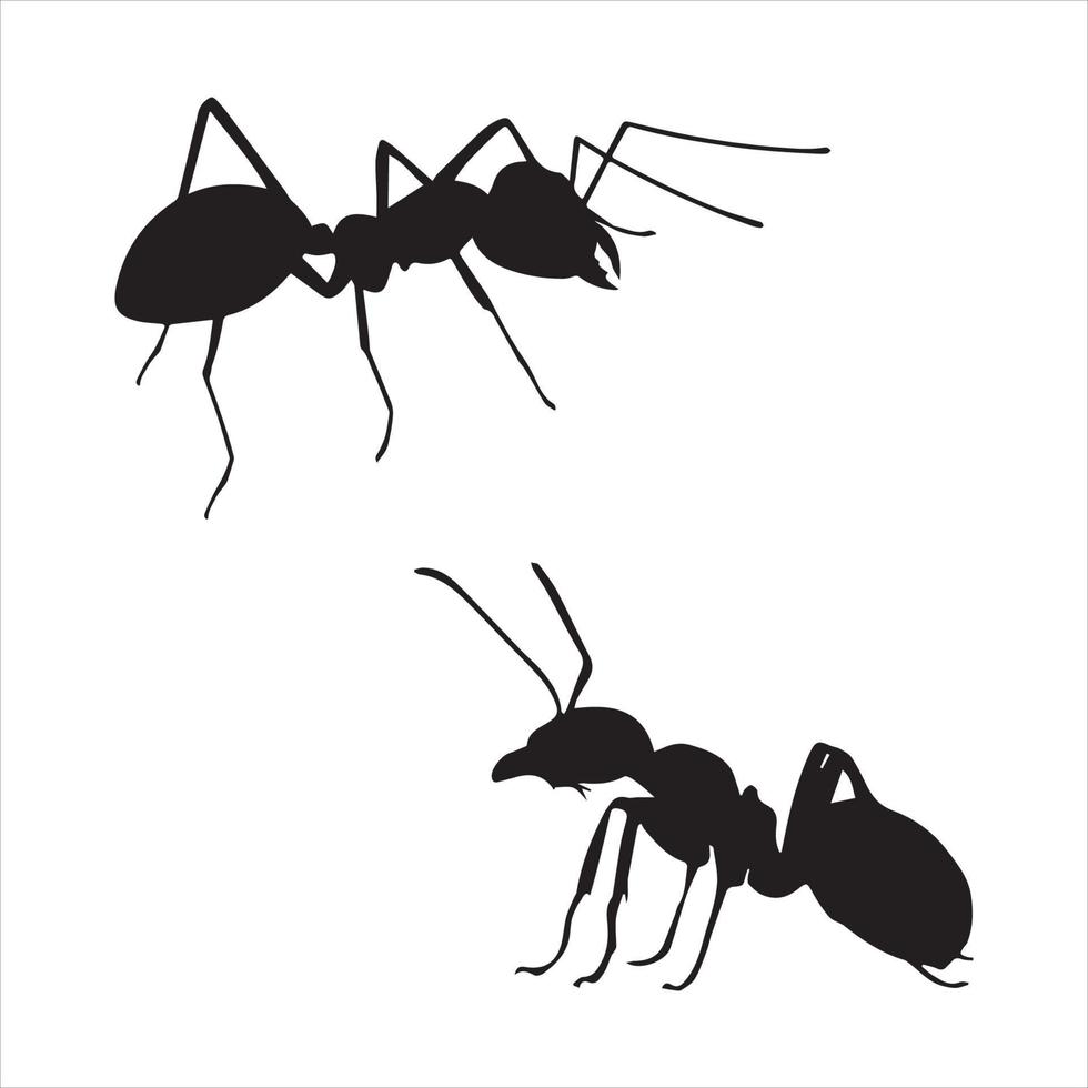 Ant silhouette art vector