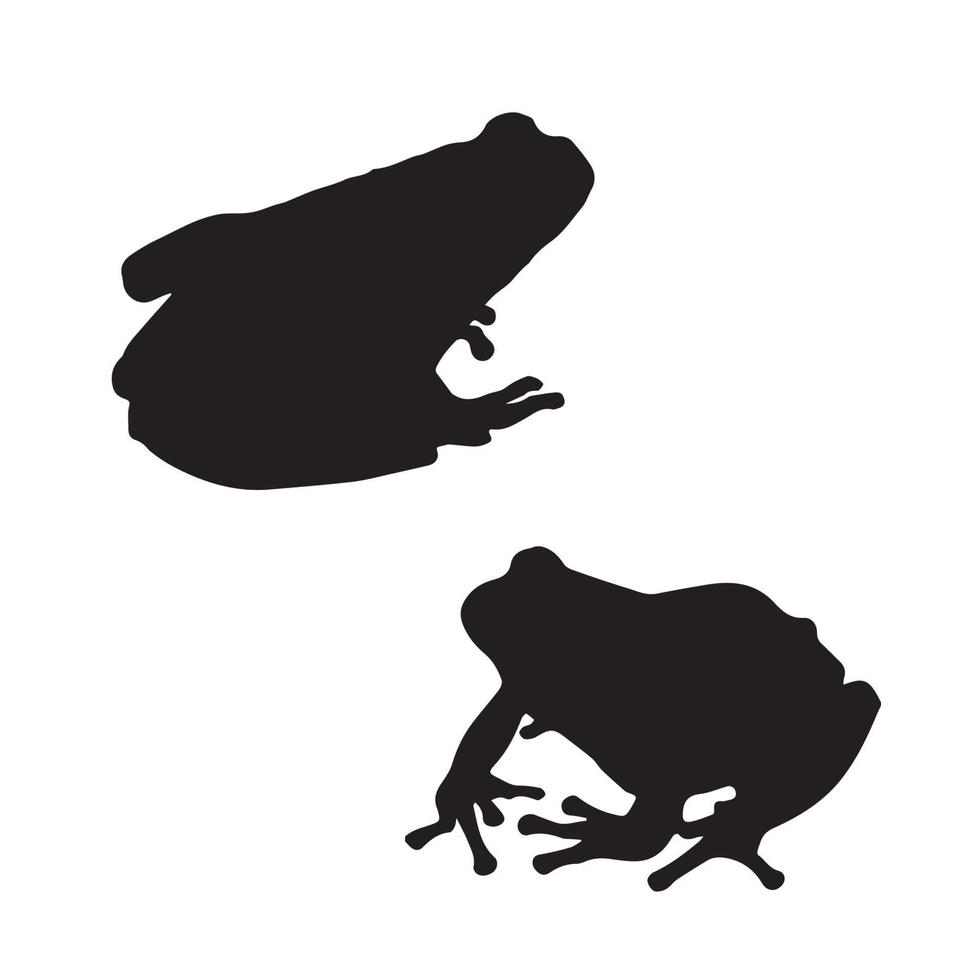 frog silhouette art vector