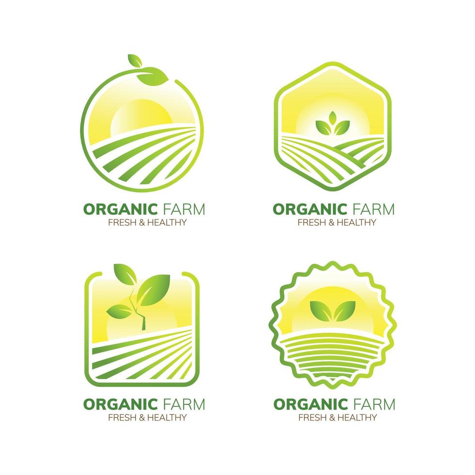 agriculture logo design for mascot and icon vector