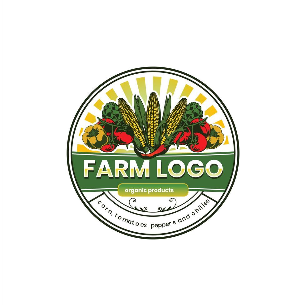 vegetable farm logo concept design vector