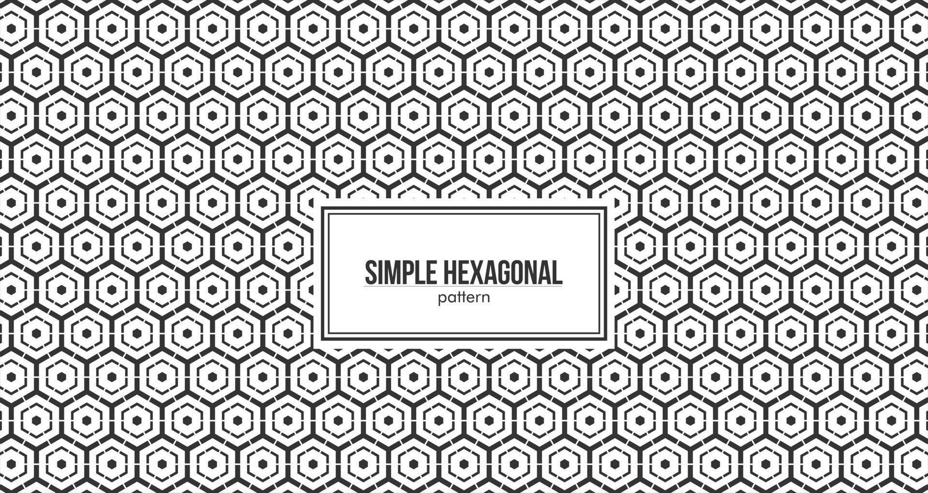 simple hexagonal pattern with black color vector