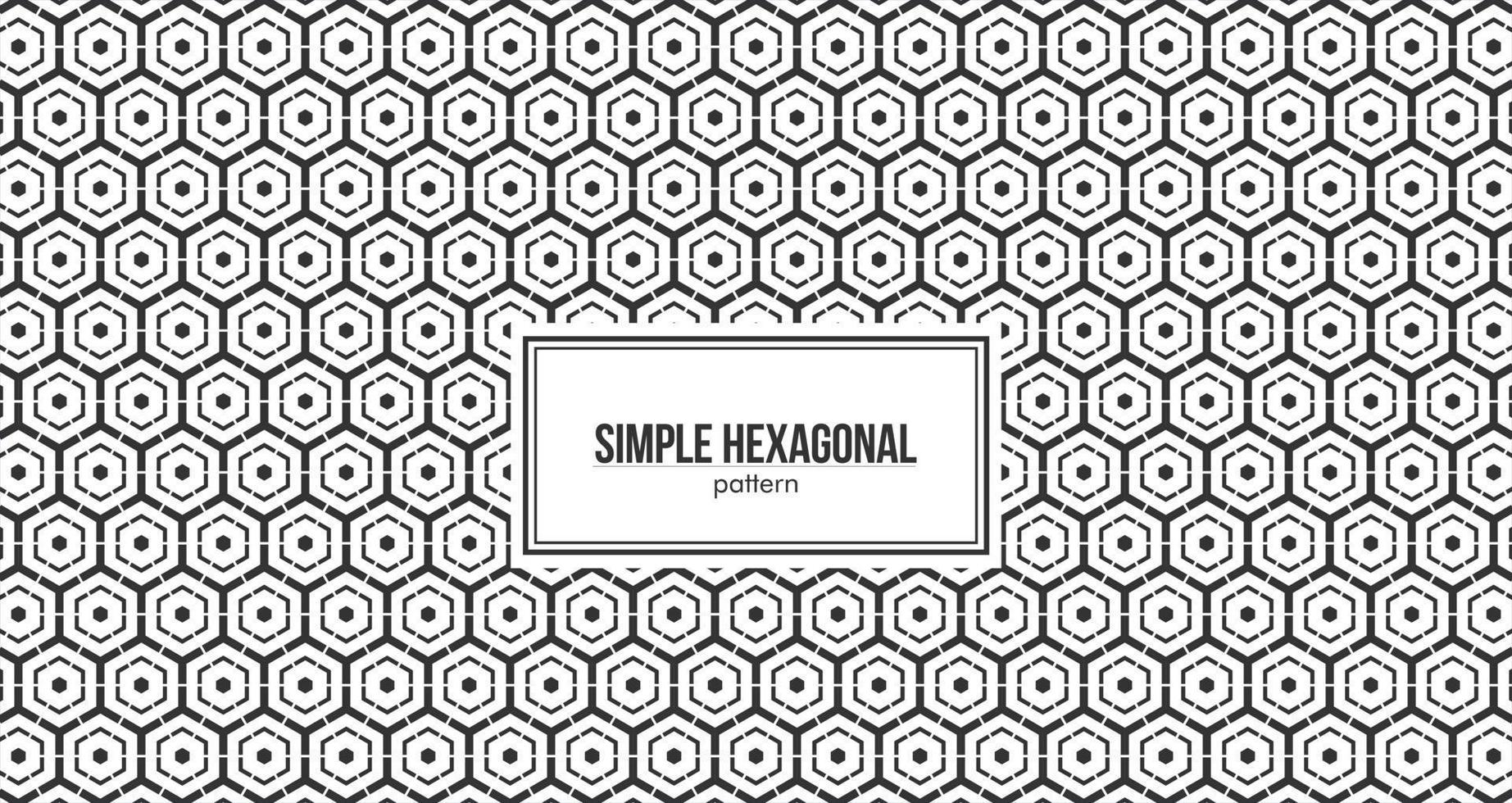 patrón hexagonal simple con color negro vector