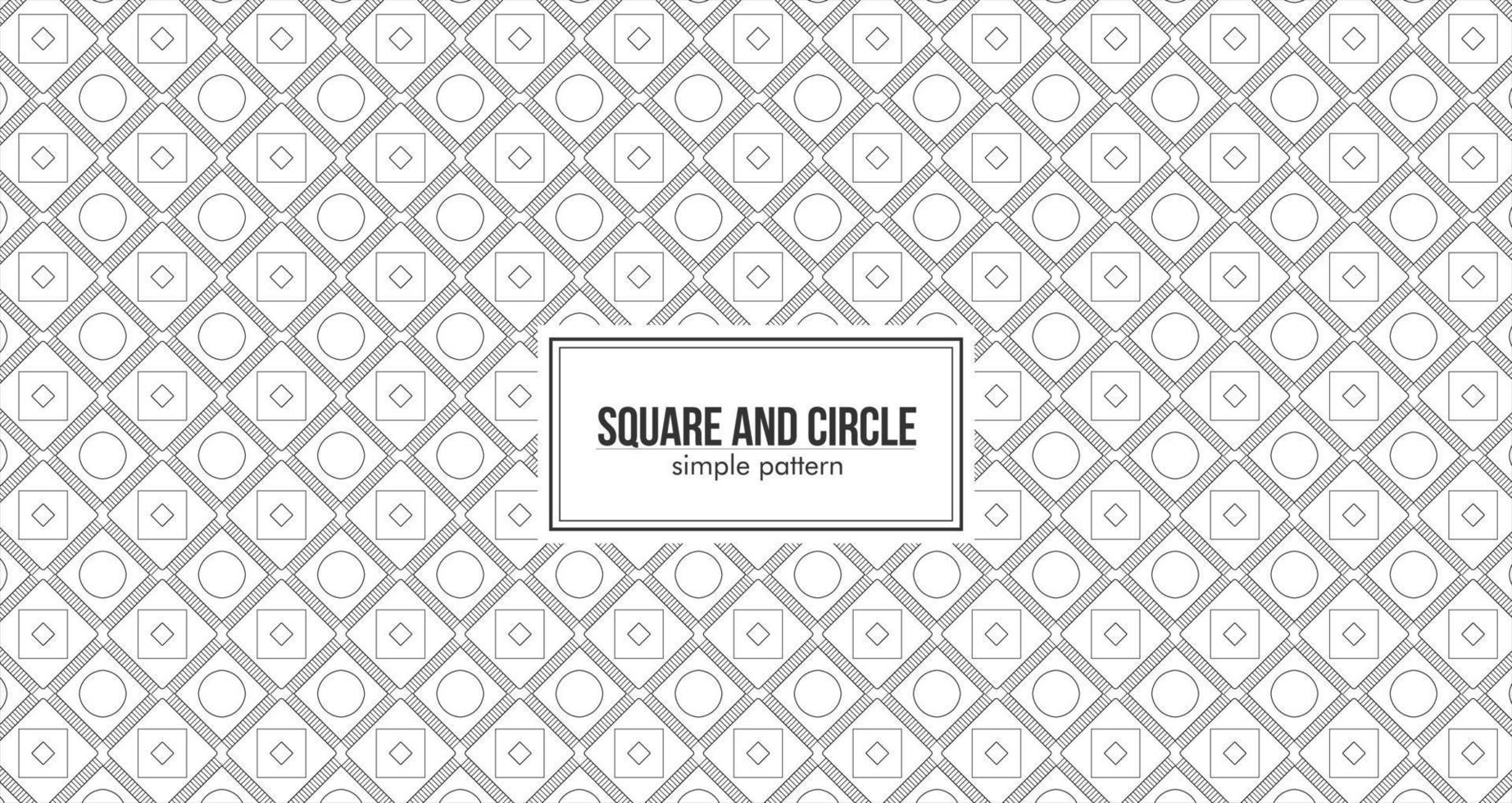 pattern combination of squares and circles vector