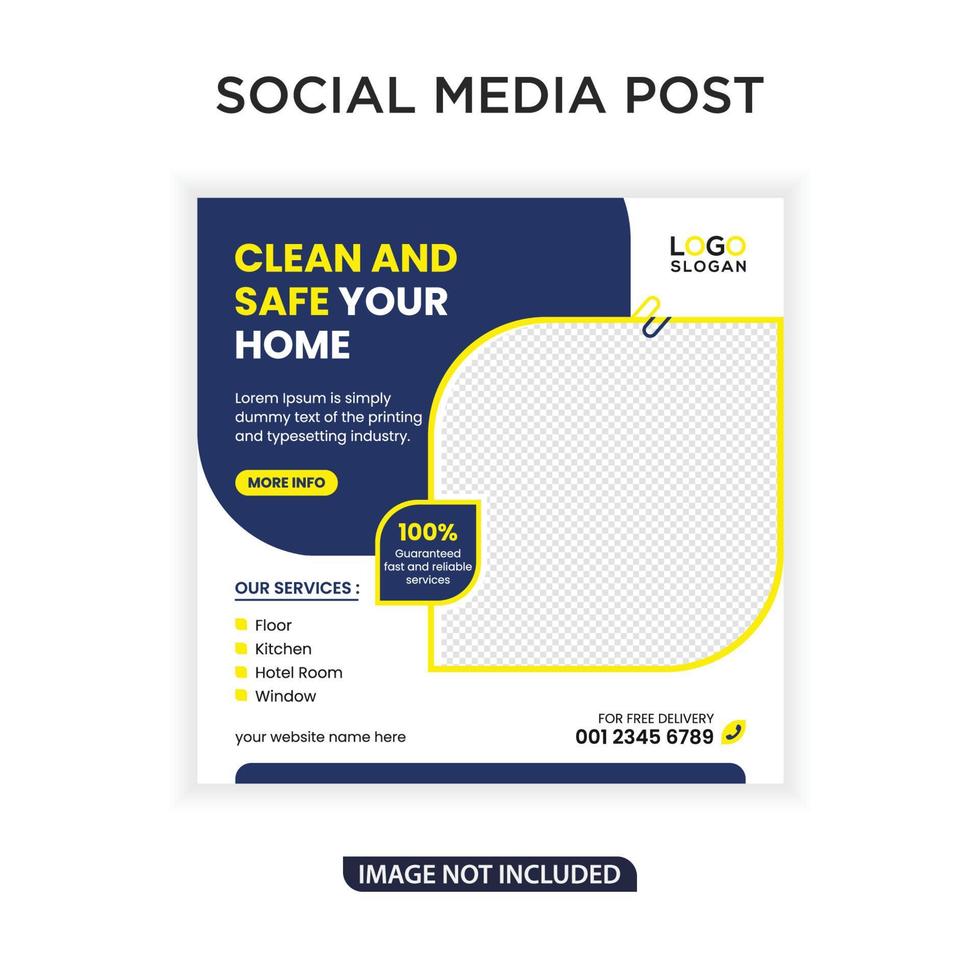 Best cleaning services banner post vector