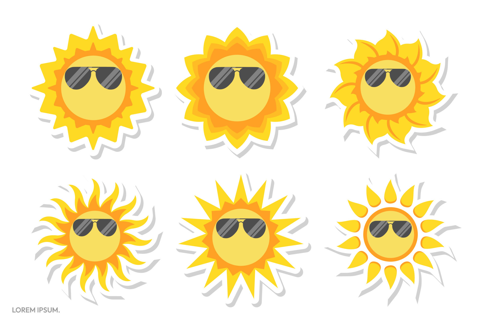 sun Illustration sticker 7491522 Vector Art at Vecteezy