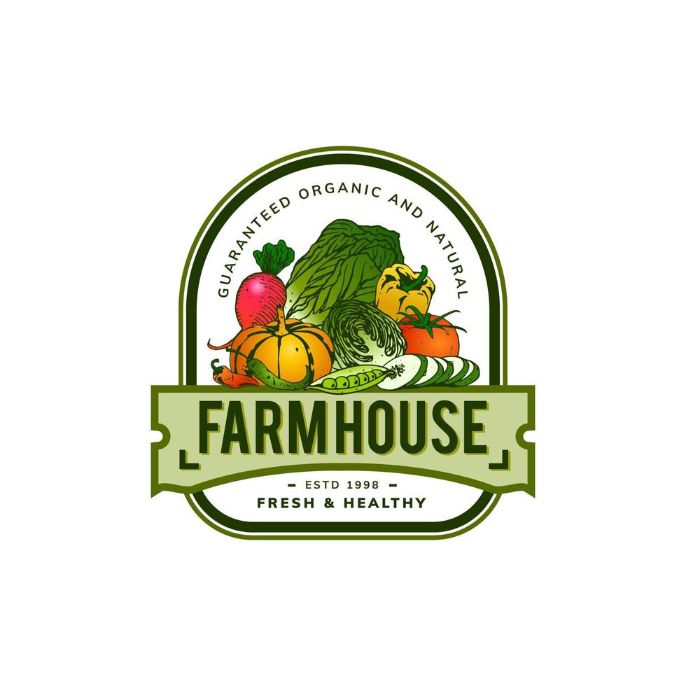 farm logo concept for badge or others vector