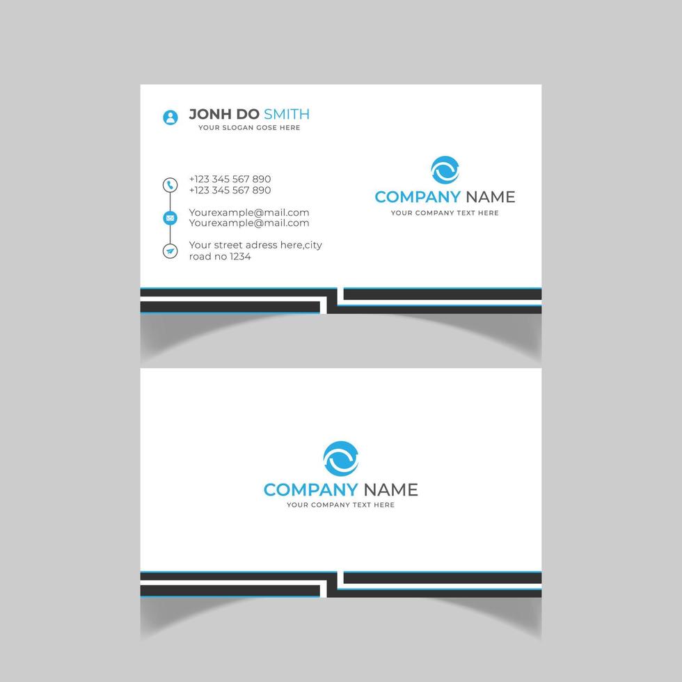 simple modern and corporate business card template vector