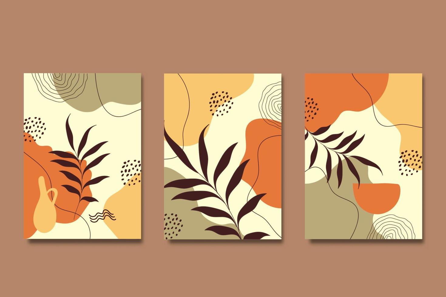 fondo de cubierta de formas orgánicas mínimas boho abstracto dibujado a mano vector