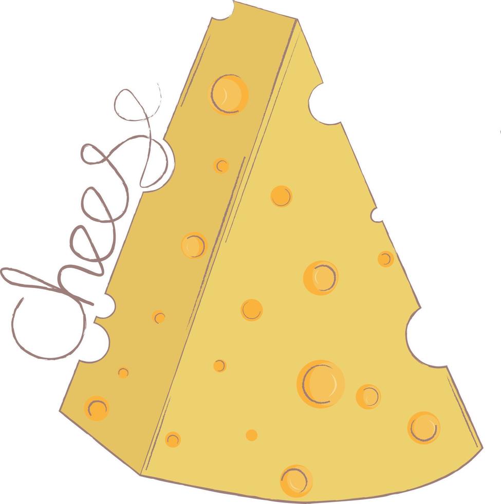 piece of cheese vector