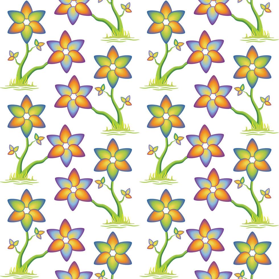 patrón enlosables floral abstracto vector