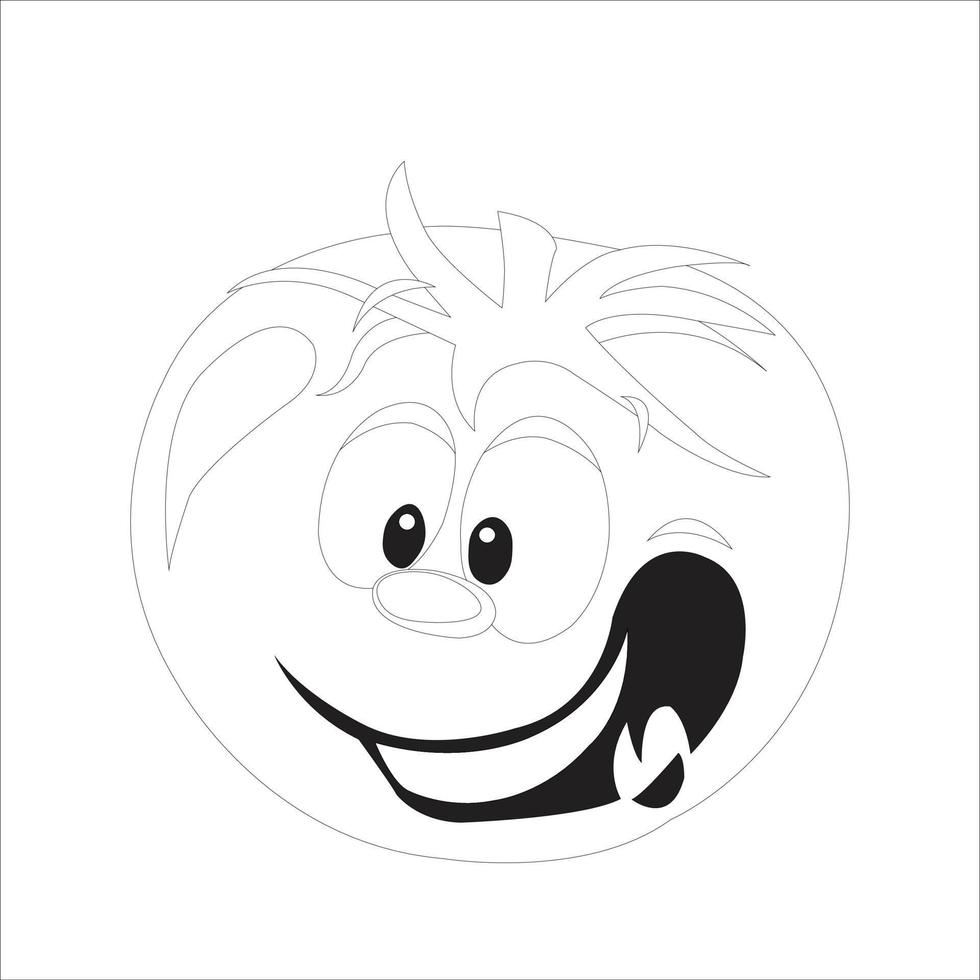 Amazing fruit coloring book pages for children and adults vector